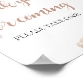 Pink Pearls en Prosecco Bedankt voor uw komst Poster (Hoek)