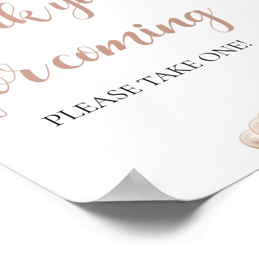 Pink Pearls en Prosecco Bedankt voor uw komst Poster (Hoek)