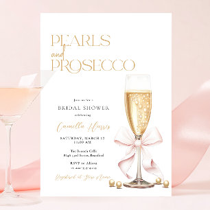 Pink Pearls & Prosecco Brunch Vrijgezellenfeest Kaart