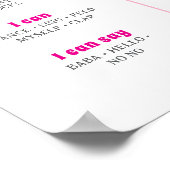 Pink Penguin First Birthday Milestone Poster (Hoek)