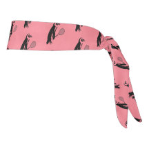 Pink Penguin Tennis Player Patroon