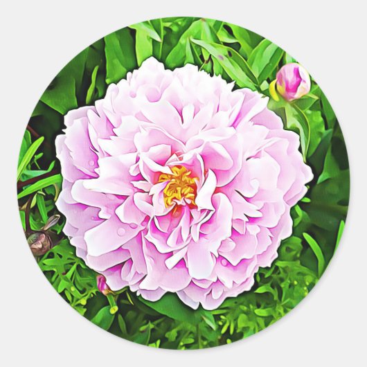 Pink Peonie Floral Stickers (Voorkant)