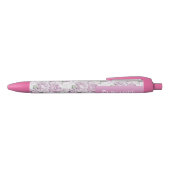 Pink Peonies Custom Name Pen (Bovenkant)