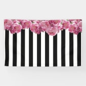 Pink Peonies Floral Backdrop Spandoek (Horizontaal)