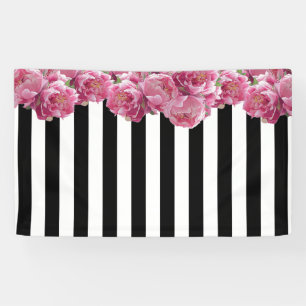 Pink Peonies Floral Backdrop Spandoek