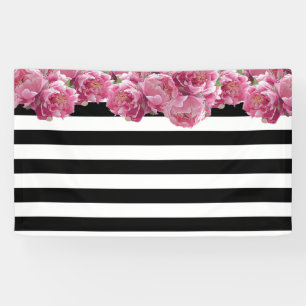 Pink Peonies Floral Backdrop Spandoek