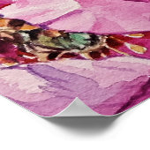 Pink Peonies Florence Waterverf Art Poster Paper (Hoek)