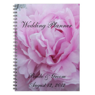 Pink Peonies Flowers Wedding Planner Notitieboek