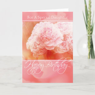 Pink Peonies Happy Birthday Daughter Kaart
