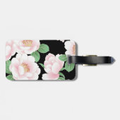 Pink Peonies Japanse Floral Kimono Bagagelabel (Achterkant horizontaal)