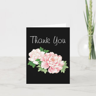 Pink Peonies Japanse Floral Kimono Bedankkaart