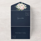 Pink Peonies Marine Arrière - plan Faire-part de m (Dehors)