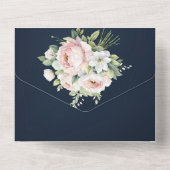 Pink Peonies Marine Arrière - plan Faire-part de m (Verso)