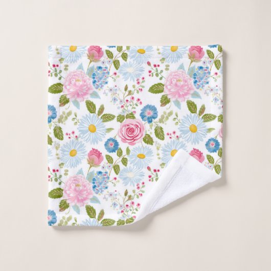 Pink Peonies Pattern Towel Bad Handdoek (Wasdoekje)
