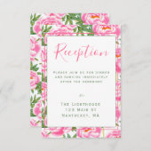 Pink Peonies Pattern | Weddenschappen opnemen Kaart (Voorkant / Achterkant)