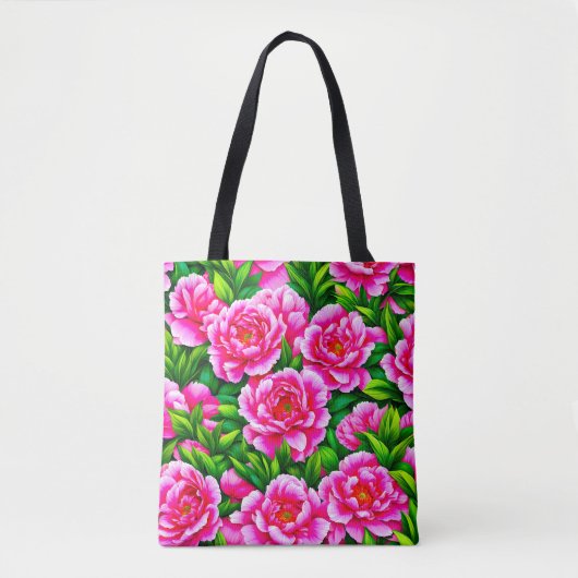 Pink Peonies Tote Bag (Devant)
