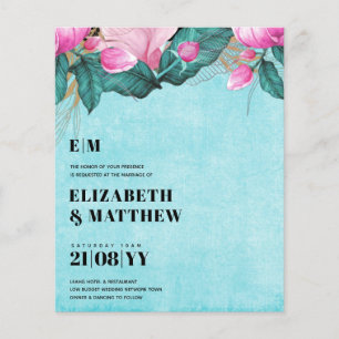 Pink Peonies Wedding All-in-1 Flyer