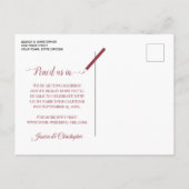 Pink Peonies Wedding Save the Date Calendar Photo Aankondigingskaart (Achterkant)