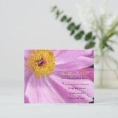 PINK PEONY Bat mitzvah Invitation Carte de réponse (Debout devant)