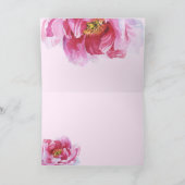 Pink Peony Bonne Carte de voeux d'anniversaire (Intérieur)