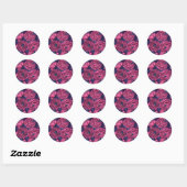 Pink peony bouquet ronde sticker (Vel)