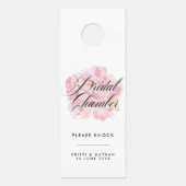 Pink Peony Bridal Chamber Weddenschap deur (Achterkant)