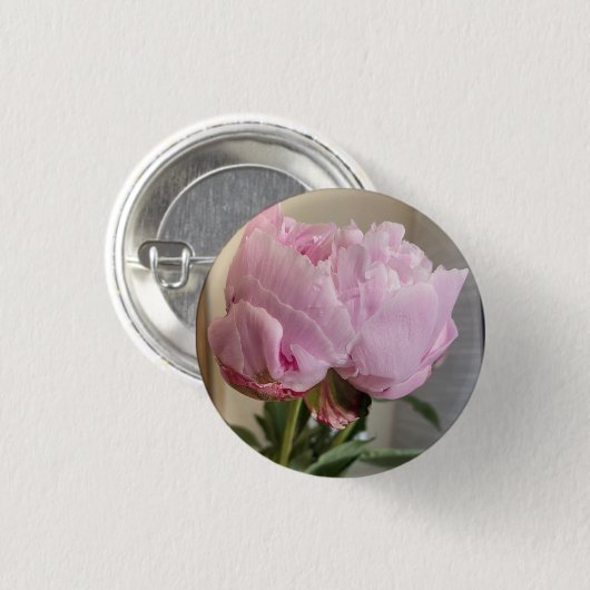 Pink Peony Button (Voorkant /achterkant)