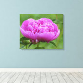 Pink Peony Canvas Afdruk (Insitu (Houten vloer))