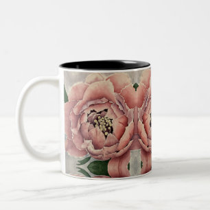 Pink Peony Coffee Mok