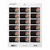 Pink Peony Custom Adresetiketten Etiket (Full Sheet)