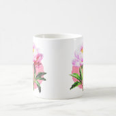 Pink Peony Dot Mosaic Flower Koffiemok (Center)