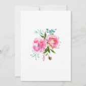 Pink Peony Eerste communiqué Kaart (Achterkant)