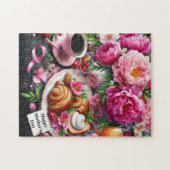 Pink Peony Fête des Mères Brunch Jigsaw Puzzle (Horizontal)
