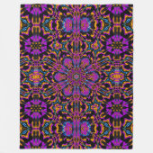 Pink Peony Fleece Deken (Voorkant)