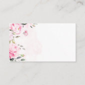 Pink Peony Floral Devinez Combien De Baisers Carte (Dos)