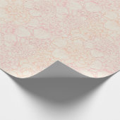 Pink Peony Floral Pattern Cadeaupapier (Hoek)