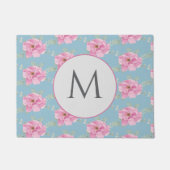 Pink Peony Floral Pattern  Deurmat (Voorkant)