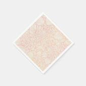 Pink Peony Floral Pattern Servet (Hoek)
