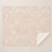 Pink Peony Floral Pattern Sherpa Deken (Voorkant (horizontaal))