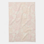 Pink Peony Floral Pattern Theedoek (Verticaal)