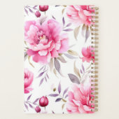 Pink Peony Floral Planner (Achterkant)