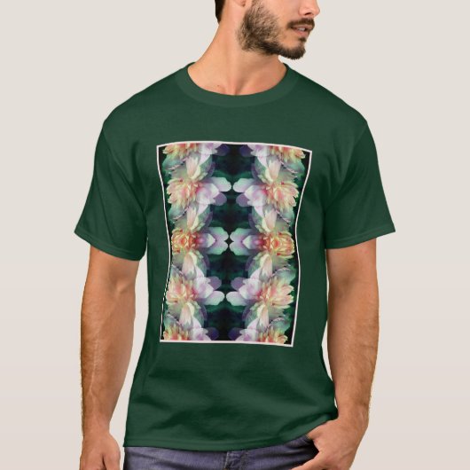 Pink Peony Flower Abstract T-shirt (Voorkant)
