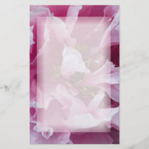 Pink Peony Flower Briefpapier