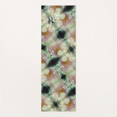 Pink Peony Flower Center Pattern Gepersonaliseerd Yogamat (Voorkant)