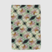 Pink Peony Flower Center Pattern Golfhanddoek (Voorkant)