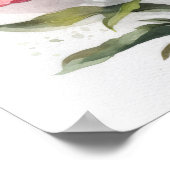 Pink Peony Flowers Art Imprimer Poster (Coin)
