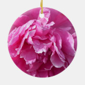 Pink Peony Keramisch Ornament (Achterkant)