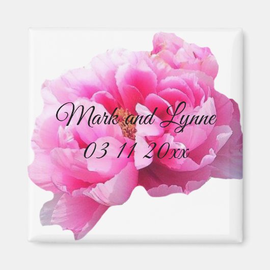 Pink Peony Magnet Magneet (Voorkant)
