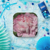 Pink Peony Papieren Bordje (Feest)