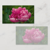 Pink Peony Personal Visitekaartje (Voorkant / Achterkant)